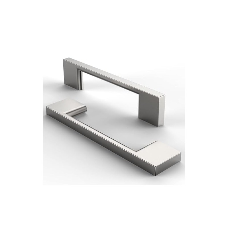 ELEBUILD Pack of 6, 128 mm, Brushed Nickel, Kitchen Handles,