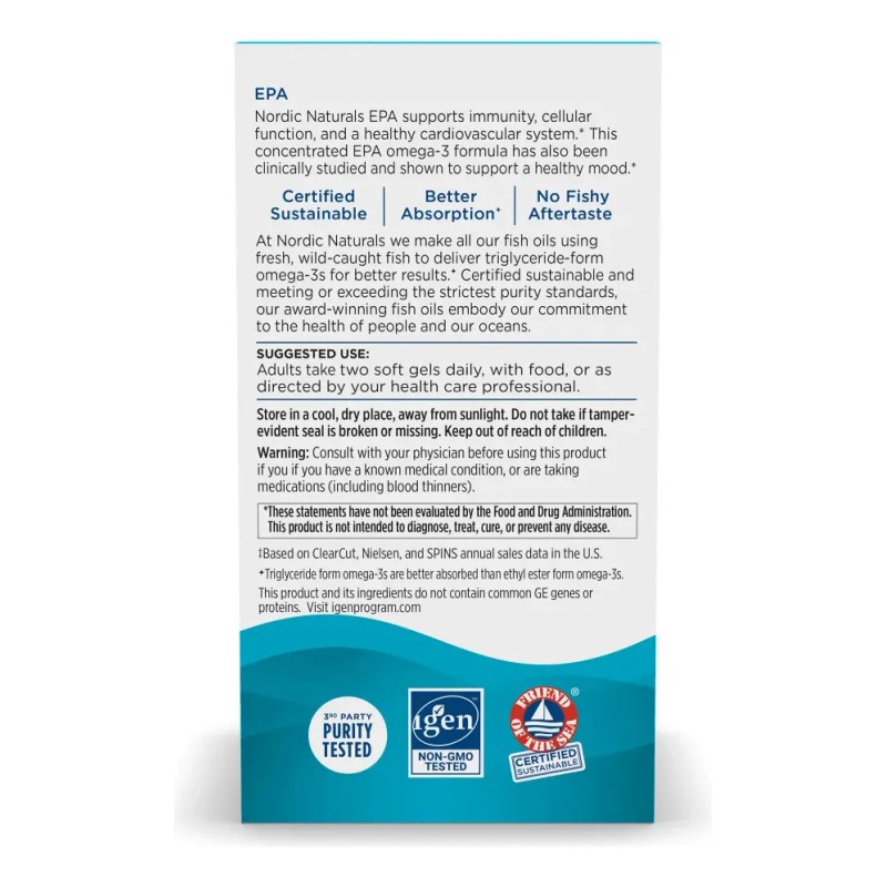 Nordic Naturals Suplemento de EPA, 1210 mg de Omega, 60