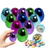 Nyicey Plastic Metallic Easter Eggs for Easter Basket Hunt Egg
