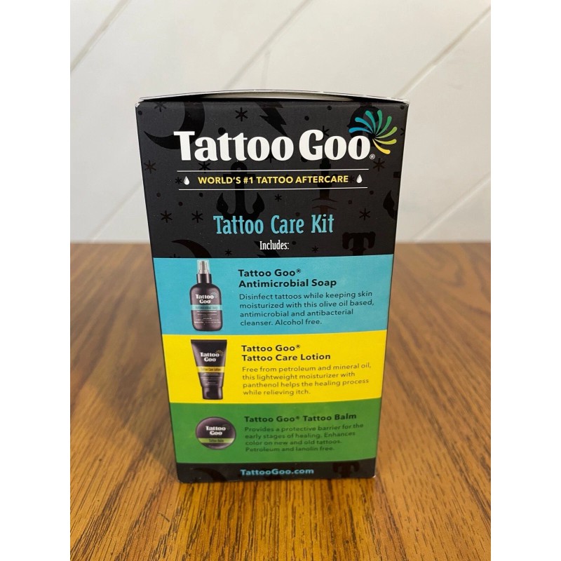 Tattoo Goo Aftercare Kit Antimicrobial Soap, Balm, and Care Lotion
