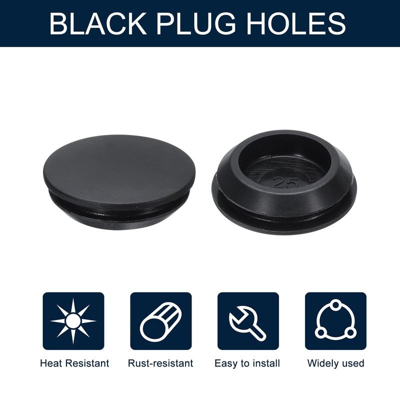 uxcell 10pcs Hole Plug 1-1/8 Inch (29mm) Button Plugs Fit