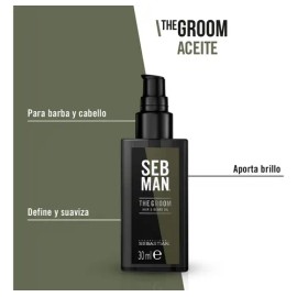 Tratamiento Aceite Cabello Barba Sebastian The Groom 30 Ml