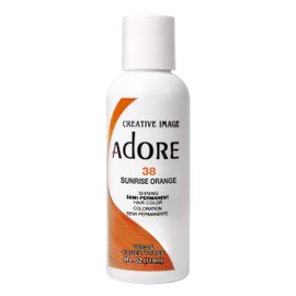 Adore Semi-Permanent Haircolor #038 Sunrise Orange 4 Ounce (118ml) (3 Pack)