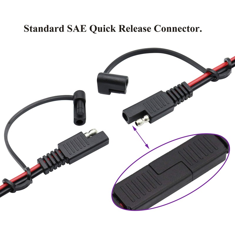 AAOTOKK SAE Extension Cable 16 AWG Wire Harness 12V-24V DC