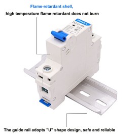 smseace Miniature Circuit Breaker Low Voltage AC 10A230/400V,1 Pole AC Disconnect Switch C10 DIN Rail Mount Used to Protect Circuit Equipment