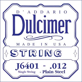 D'Addario J6401 Plain Steel Dulcimer Single String.012