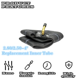 9x3.50-4 2.80/2.50-4 tire Inner Tube Replacement for 47cc Pocket Bike Inner Tube Lawn Mower tire Tubes Electric Dolly Power Hand Trucks Motorized Wheelbarrow Truck tire Tubes go cart Gas Power