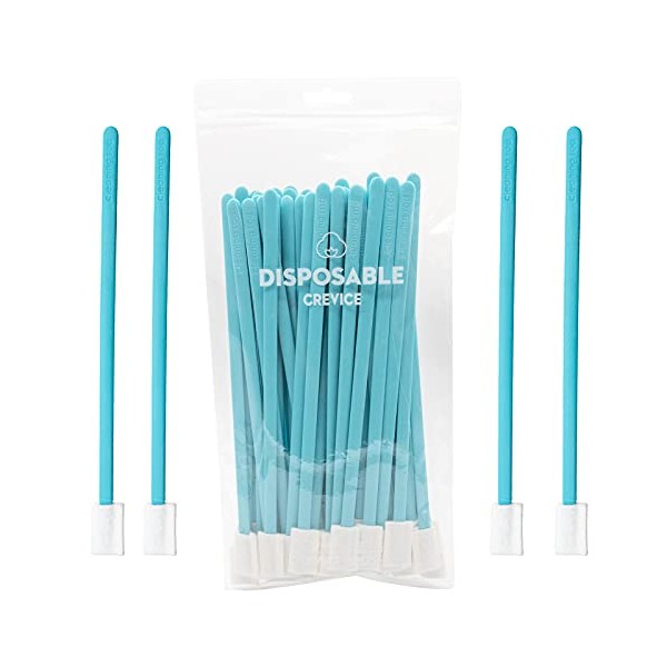 Kevinrooty 50PCS Disposable Crevice Cleaning Brush Tool kit, Disposable Toilet Brush, Disposable Toilet seat Cleaner Tool (Blue)