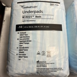 Cardinal (6) Cardinal Health Disposable Underpads Wings Basic Light 7176 NEW Sealed Packs