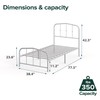 Zinus Heidi Metal Platform Bed Frame/Steel Mattress Foundation/Bed Frame with