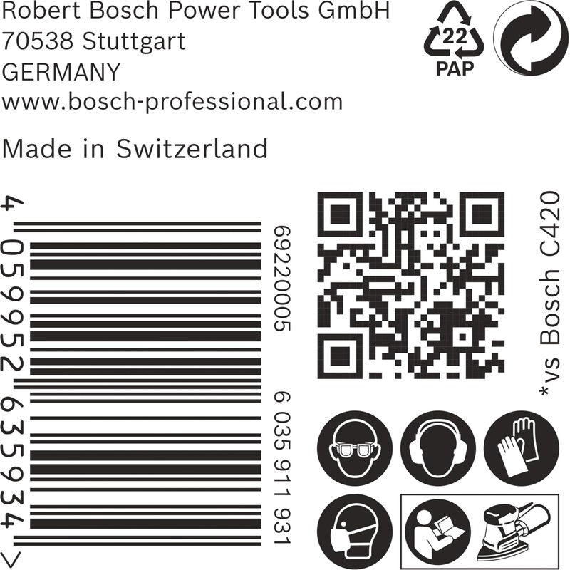 Bosch Accessories 2608901643 Sandpaper for Multi Sander Grit (Num) 120