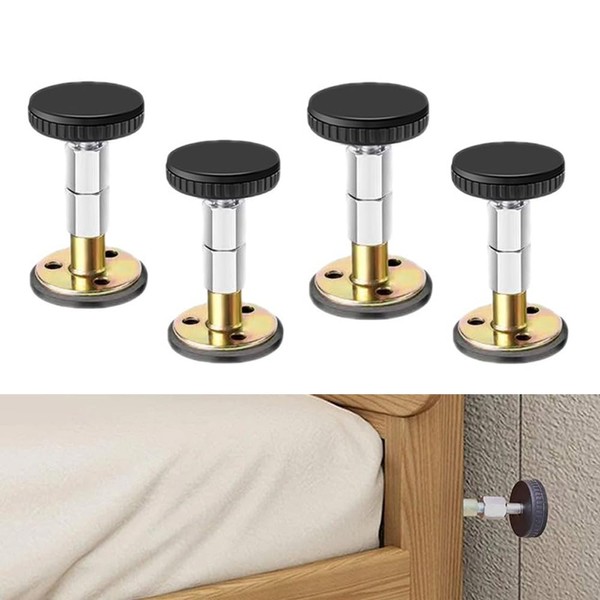 YUHENGCT Headboard Stoppers for Wall, Adjustable Threaded Bed Frame Anti-Shake