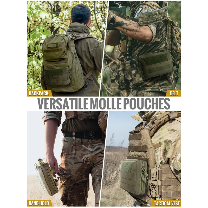 OneTigris MOLLE Pouch, Tactical Admin Pouch Belt EDC Tool Organizer
