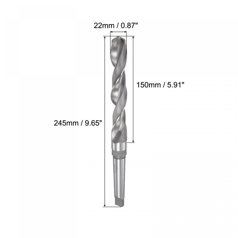 sourcing map 22mm High-speed Steel Twist Bit Extra Long Drill