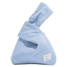 Anopo Women's Knotted Bag Small Handbags Cute Aesthetic Purse Wrist Bag Fashion Tote Bag, light blue