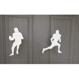 DCentral Football Players Flexible Screen Magnet Decor, Double-Sided, Helps to Stop Walking into Screens, Covers Small tears in Screens, Not for roll-up Screens, Size Varies Between 7" and 6"