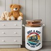 HKTZM Just a Boy Who Loves Trains Laundry Basket, Toybox