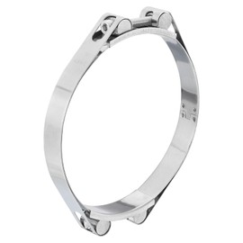 sourcing map T-Bolt Hose Clamp, 304 Stainless Steel Intake Soft Hose, Clamp Range 150-160mm for 6.3" Hose ID, T-Clamps for Automotive, Intercooler, Radiator, Silver