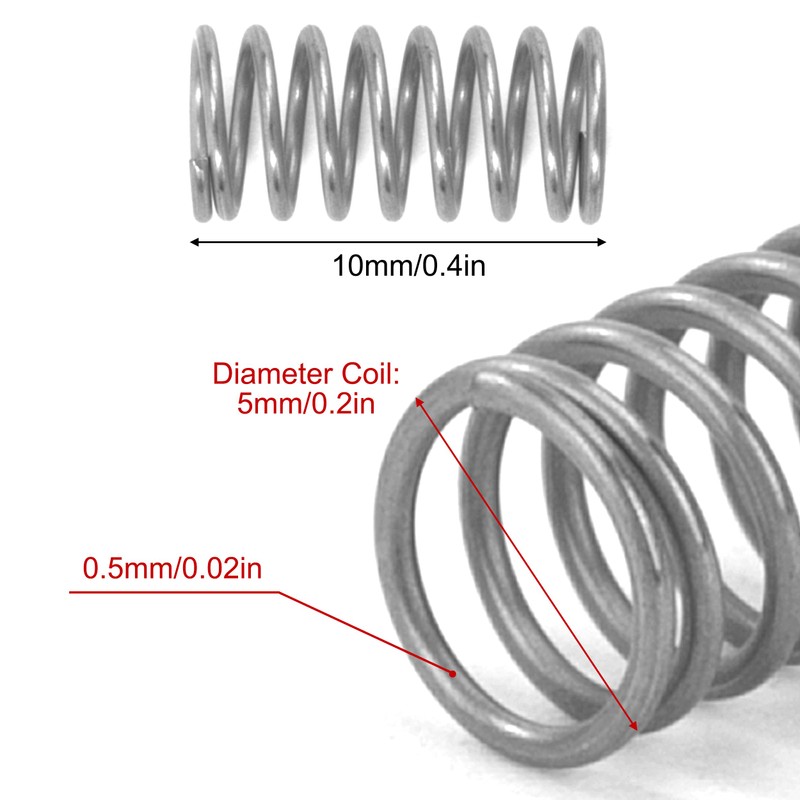 GUNGY Compression Spring Stainless Steel Spring Compression Springs 10 mm