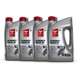 Triax Synergy Gear SF 75W-80 GL-4 Synthetic Transmission Fluid Compatible with Volvo iShift and Mack mDrive (4 Gallon Pack)