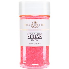 Pure Hot Pink Sparkling Sugar , Shimmery Sugar Sprinkles for Baking and Decorating, Small , 3.5 Oz Jar (Pack of 1)