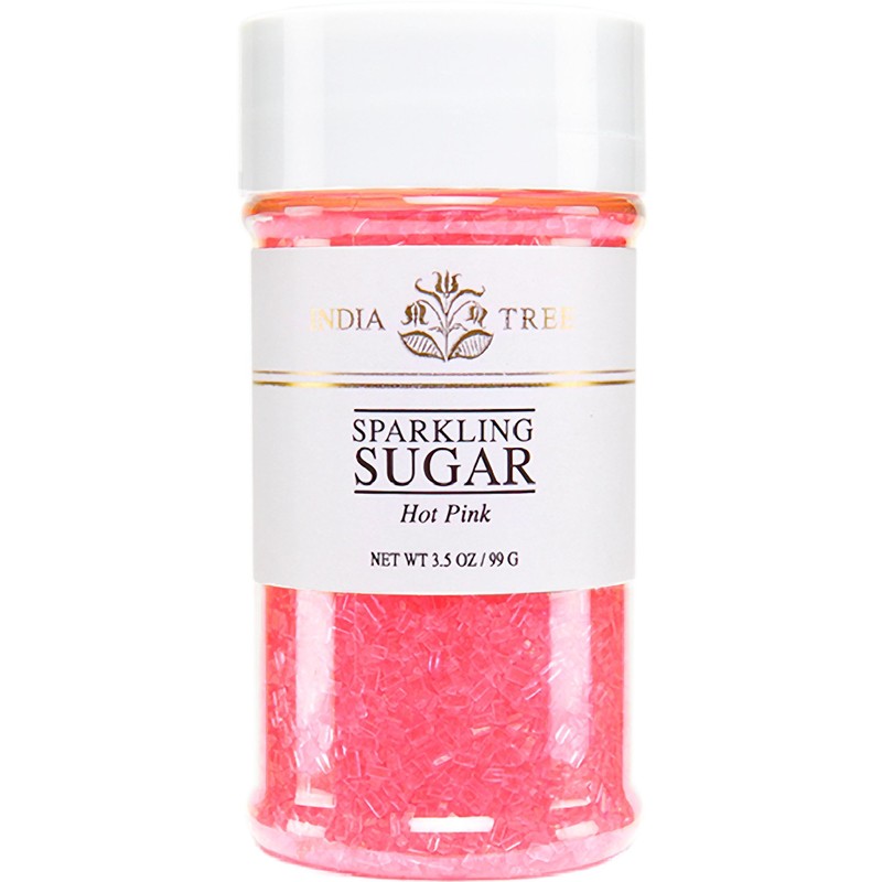 Pure Hot Pink Sparkling Sugar , Shimmery Sugar Sprinkles for