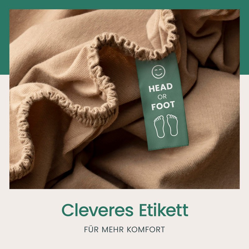 VelvetHome Fitted Sheet, 160 x 200 cm, 100% Combed Cotton,