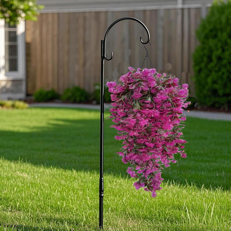 Regallop Artificial Hanging Flowers for Outdoors Decorations 2 Pack, Fake
