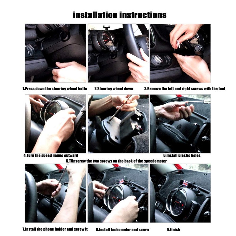 PGONE Behind Tachometer Mount Smart Phone GPS Mounting Design Phone