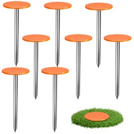 Zealor 8 PCS Permanent Property Line Markers, 6x2 Inch Boundary Markers for Property Land Survey Stakes Heavy Duty Survey Pin for Home Depot Septic Tank Yard Paver Ground Landscape Surveying