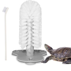 2pcs Turtle Brush with Suction Cup, Turtles Shell Scrub Scratcher Brushes, Tortoise Shell Cleaning Brushes, Turtle Tank Exfoliate Brush Tortoise Tank Accessories