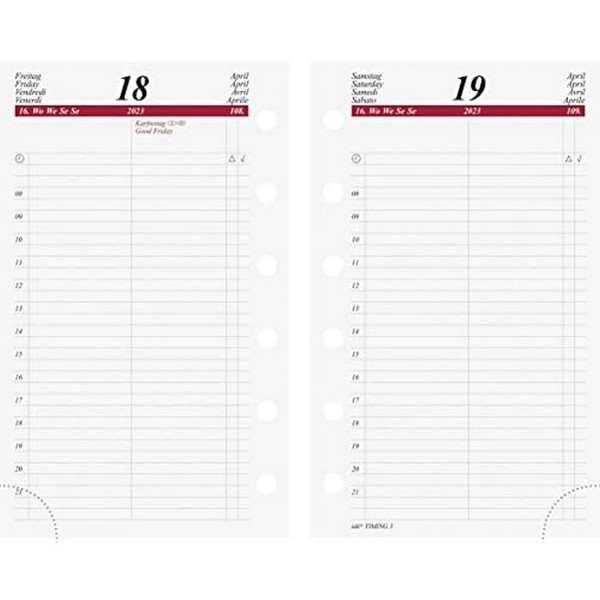 rido/idé Daily Calendar Timing 3 2023 Sheet Size 3 x