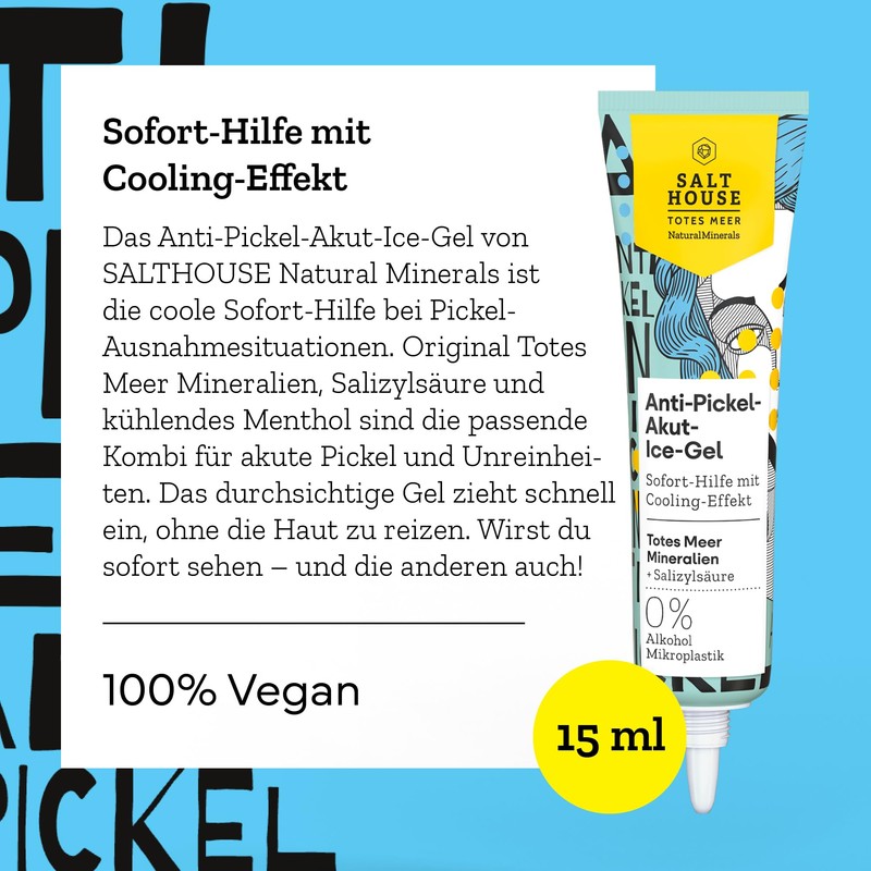 Salthouse Natural Minerals Anti-Pimple Acute Ice Gel, Instant Aid with