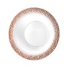 14oz Rose Gold Round Plastic Bowl Pebble Design - Elegant