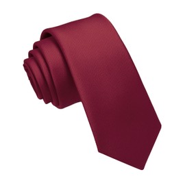 JEMYGINS Men's 6 cm Slim Silk Tie Various Colours Includes Box - Vieux Rouge, size: m