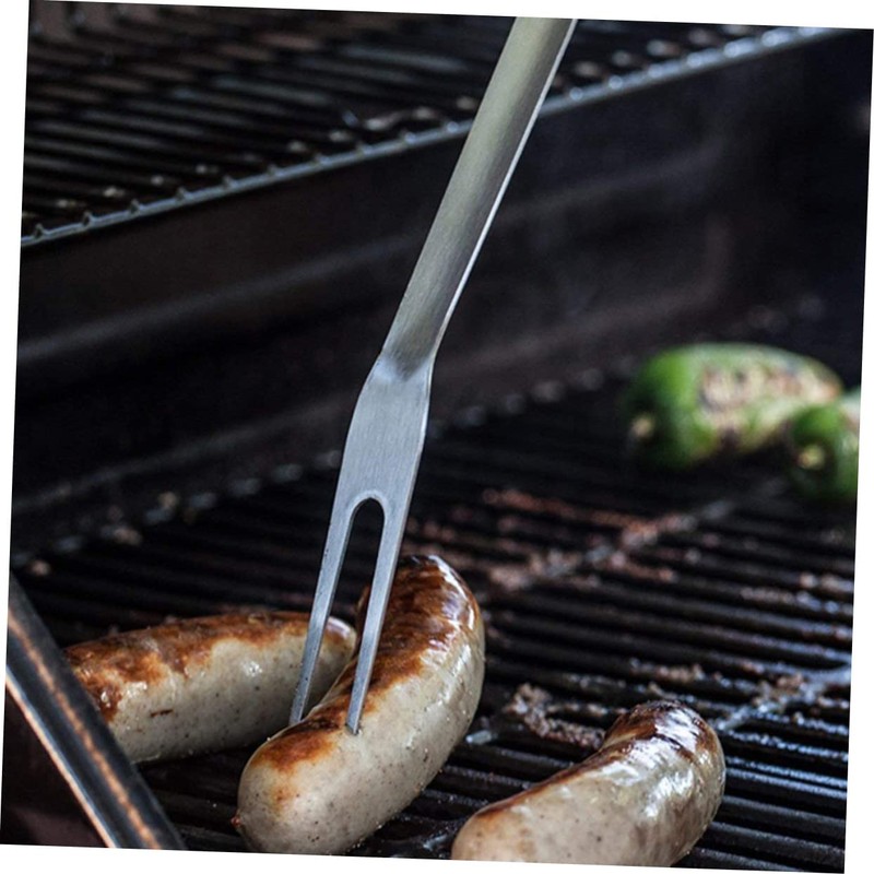 Mipcase 304 Stainless Steel Barbecue Forks 2-Piece Set for Grilling