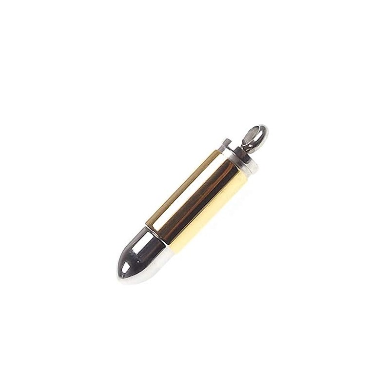 Stainless Steel Bullet Keychain Pendant Top Pill Case, Stainless Steel