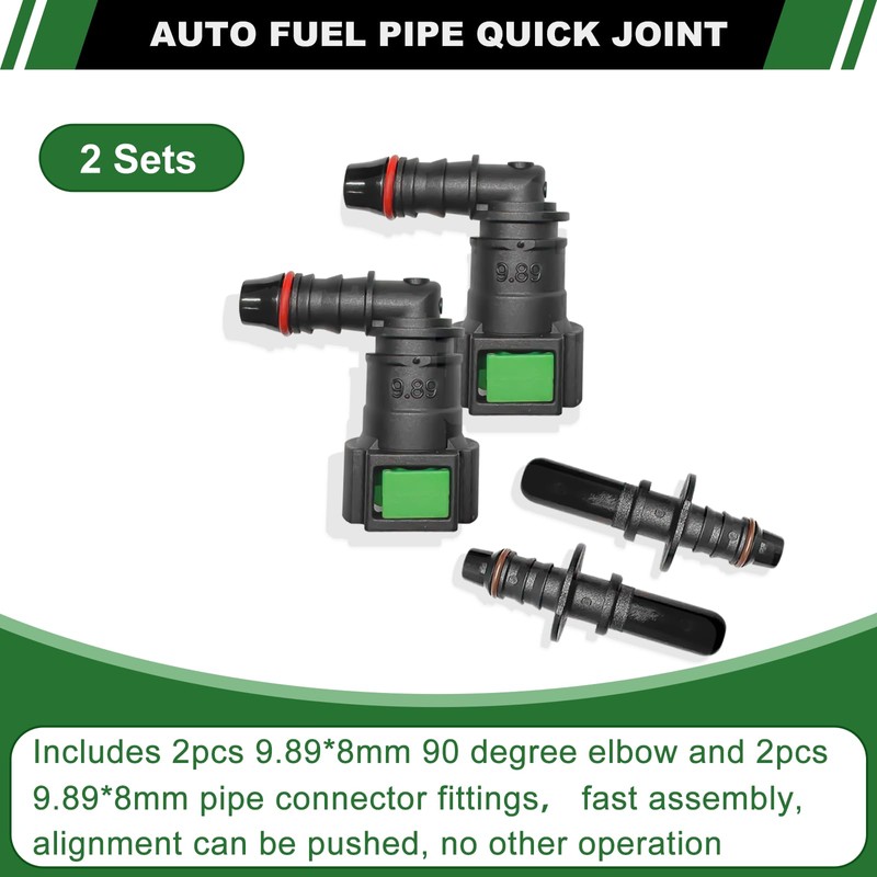 Japtend Fuel Line Quick Connect Hose Fittings, 2 Sets Fuel
