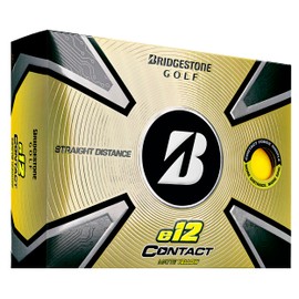 BRIDGESTONE GOLF 2023 e12 CONTACT Golf Balls, 1 Dozen (12 Balls), 3-Piece, USA Direct Imported, Yellow