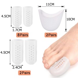 Zehenschutz, Zehenschoner, Gel Zehenkappen, Zehenschutzkappe, Spitzenschuhe Silikon Gel Pads, Silikon Atmungsaktive Zehenschutz für Ballettschuhe, Stöckelschuhe, Schmerzlinderung