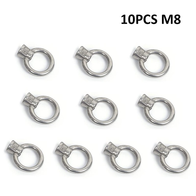 Lependor M8 Metric Ring Shape Lifting Eye Nut 304 Stainless