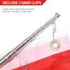 Anley 4 Feet Telescopic Handheld Flagpoles, Portable Staff with Clips