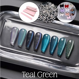 From the Nail Teal Green Magnetic Gel + 30 parts / 프롬더네일 틸그린 자석젤+파츠 30개