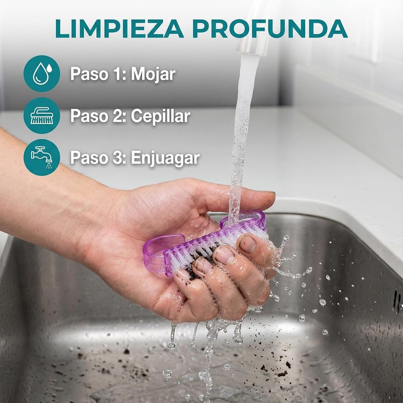 Set de 48 Cepillo para Limpiar Uñas, Kit de Limpieza
