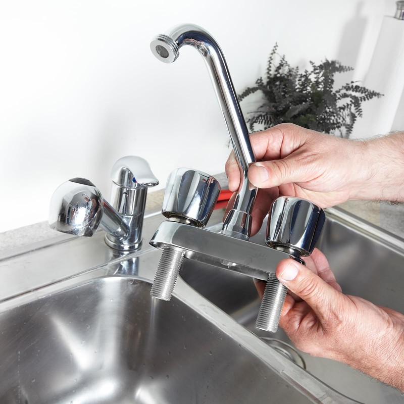 uxcell Faucet Mount Extension Shank 4"x 1.25" Stainless Steel Pipe
