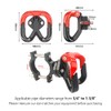 Universal Wheelchair Clamp Hook, Double-Head Mobility Walker Hanging Holder Clamp