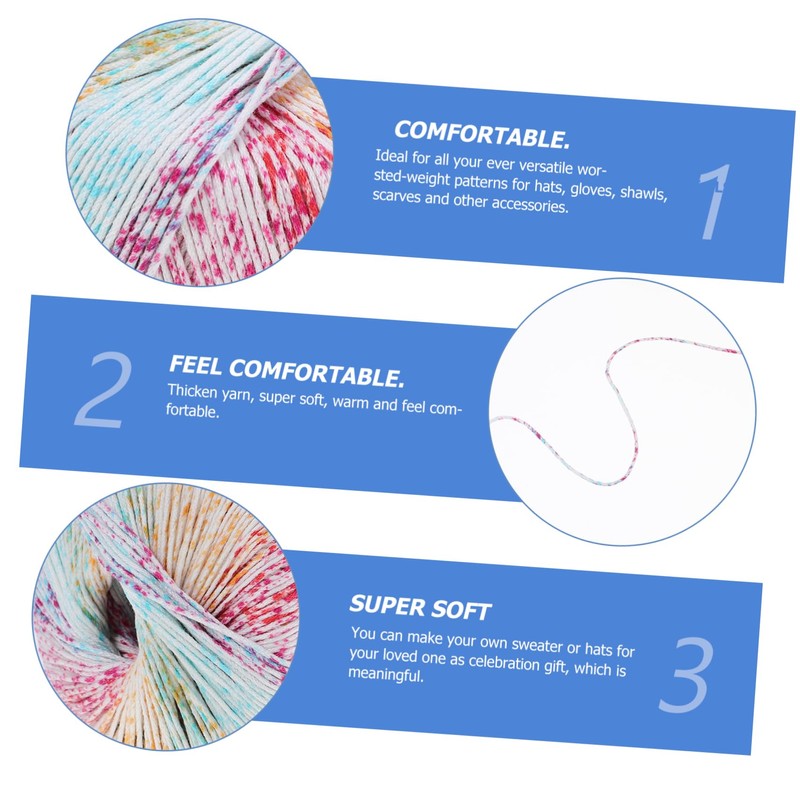 Tofficu Cotton Blend Yarn Knitting Yarn Material Crochet Cotton Thread