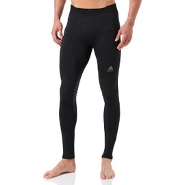 Odlo Herren PERFORMANCE WARM Baselayer Hose, Black - Odlo Concrete Grey, XXL