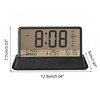Lancoon LCD Digital Alarm Clock with 3 Alarms Transparent Temperature