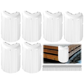 Dock Corner Bumper Fender,Boat Dock Bumpers Fenders for Docking,Marine-Grade Vinyl,Inflatable Corner Docks Protection,UV-Resistant,Stainless Steel Mounting Hardware Included,White-6 Corner Fender